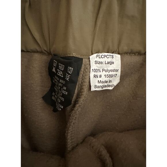 US Military Coyote Tan Fleece Pants Large Cold Weather ECWCS Tactical Outdoor - Picture 4 of 6